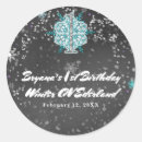 Recherche de pourpre et argent autocollants Anniversaire