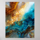 Recherche de or et bleu posters Illustration