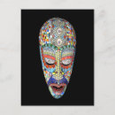 Recherche de masque bleu cartes postales Coloré