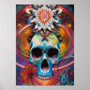 Recherche de crâne psychédélique posters Surréaliste