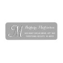 Recherche de simple monogram étiquettes adresse retour Pour elle
