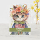 Recherche de yeux verts de chat vœux cartes Tabby