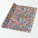 Recherche de drapeau du monde papier cadeau Pays