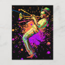 Recherche de trompette cartes postales Jazz