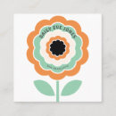 Recherche de fleur hippie cartes visite Rétro