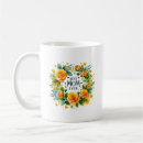 Recherche de jaune tasses Design floral