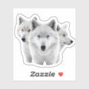 Recherche de loups blancs autocollants Neige