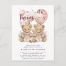 Recherche de nounours baby shower invitations Rose