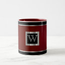Recherche de rouge et argent tasses Monogramme