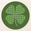 Recherche de trèfle quatre feuilles de dessous de verres Vert