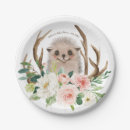 Recherche de hérisson mignon assiettes en papier Baby shower
