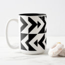 Recherche de zigzag noir et blanc tasses Géométrique