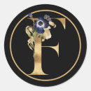 Recherche de monogramme f autocollants Classique