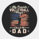Recherche de joueur de volleyball autocollants Drapeau