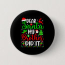 Recherche de père noël drôle badges Frère