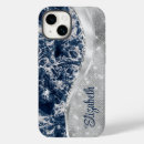 Recherche de bleu argent iphone coques Étincelant