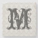 Recherche de motif floral vintage dessous de verres Gris