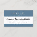 Recherche de bonjour mon nom est cartes visite Bleu