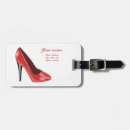 Recherche de talons bagages étiquettes Rouge