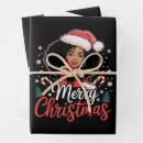 Recherche de père noël noir papier cadeau Festif