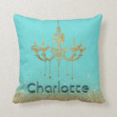 Recherche de monogramme de crèche coussins Bleu