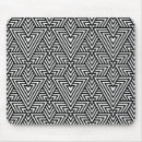Recherche de motif triangles tapis souris Noir et blanc