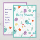 Recherche de octopus baby shower invitations Océan