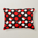 Recherche de blanc noir rouge coussins Décoratif