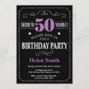 Recherche de mauve anniversaire invitations Cinquante ans
