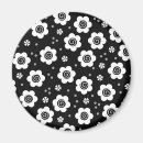 Recherche de point noir et blanc magnets Fleur