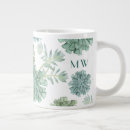 Recherche de motif plante tasses Monogramme