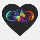 Recherche de coeur papillon autocollants Arc en ciel