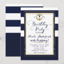 Recherche de nautique anniversaire invitations Bleu