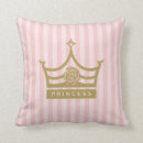 Recherche de couronne princesse coussins Rose et or