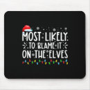 Recherche de elfes tapis souris Santa claus
