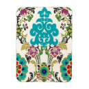 Recherche de motif floral magnets Turquoise