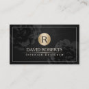 Recherche de monogramme floral cartes visite Cru