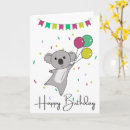 Recherche de koala anniversaire cartes Coloré