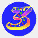 Recherche de numéro 3 autocollants Pour enfants
