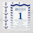 Recherche de nautical 1ans anniversaire invitations Premier