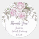Recherche de pourpre et argent autocollants Floral