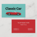 Recherche de voiture rouge classique cartes visite Mécanicien