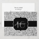 Recherche de argent 14x19 invitations Brillant