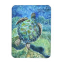 Recherche de tortue de mer magnets Bleu
