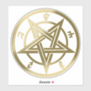 Recherche de symbole occulte autocollants Pentacle