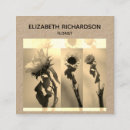 Recherche de fleurs sépia cartes visite Élégant