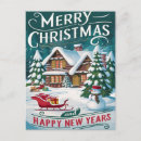 Recherche de père noël traîneau cartes postales Santa claus