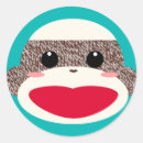 Recherche de de singe de chaussette autocollants Mignon