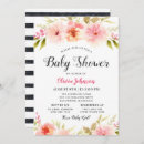 Recherche de rose noir baby shower invitations Rayures noir et blanc
