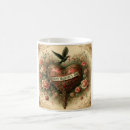 Recherche de vintage heart tasses Rouge